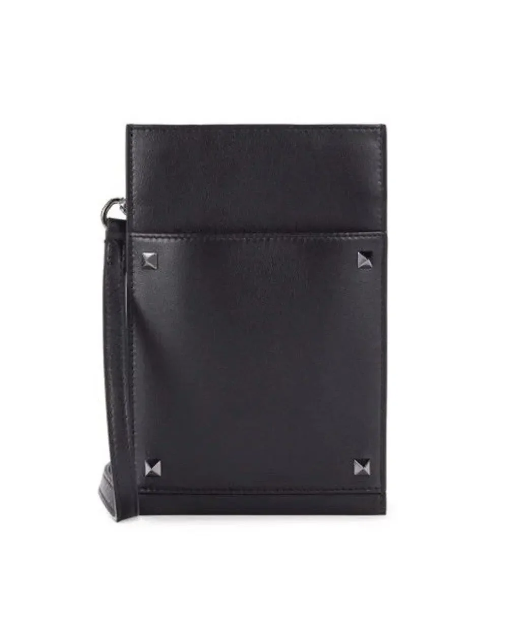 VALENTINO GARAVANI Rockstud Leather Phone Case Crossbody